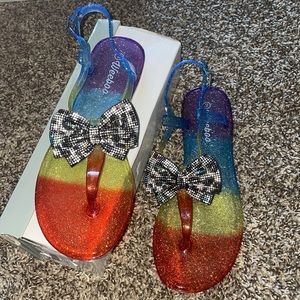 Glitter jelly sandal
